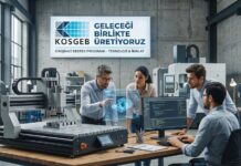 KOSGEB Girişimci Destek Programı: Başvuru Şartları ve Hibe Detayları KOSGEB Girişimci Destek Programı kapsamında modern bir atölyede CNC makinesi başında çalışan teknoloji odaklı girişimciler.